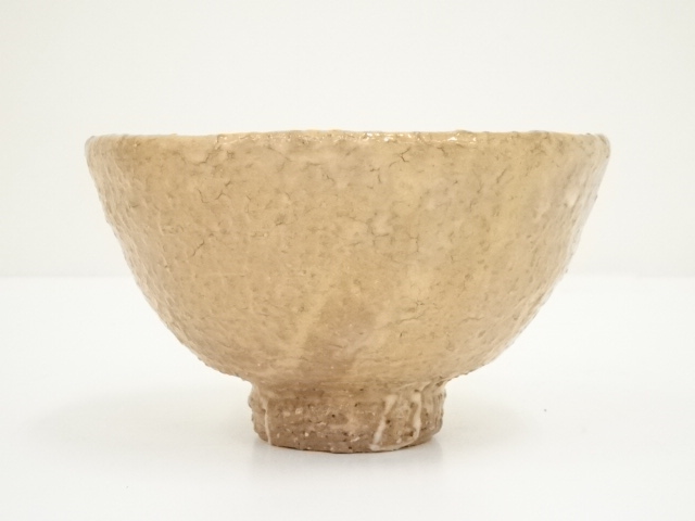 Ｔ２２６　茶碗　『萩茶碗』『味舌隆司造』『前大徳寺　福本積應　書付』　茶道具 道具 ] - 道具 萩焼 味舌隆司造 茶碗（銘：瑞雲）（前大徳 高橋